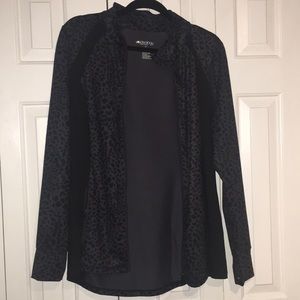 Black + Cheetah Print Sports Jacket